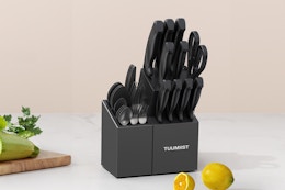 32-Piece Knife Set With Sharpener, Under $32 on Amazon card image