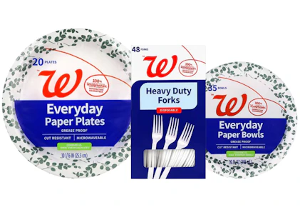 3 Walgreens Disposable Dinnerware