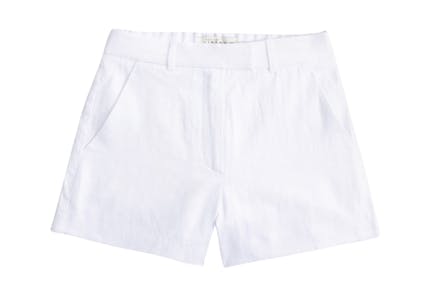 Premium Linen Women's Fixed Waist Short
