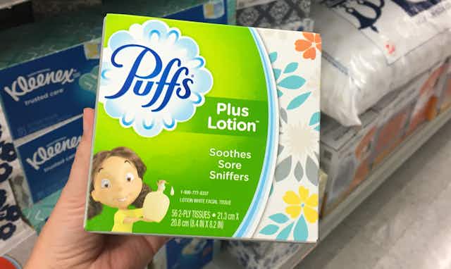 BOGO 50% Off Puffs Facial Tissue: Get 2 Boxes for as Low as $2.78 on Amazon card image