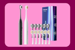 Electric Toothbrush 2-Pack With Extra Heads, Only $8.49 on Amazon card image