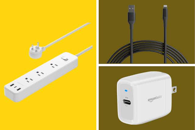 Amazon Basics Charging Essentials, Starting at $1.99 Shipped With Prime card image