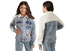 Justice Kids' Snoopy Denim Jacket