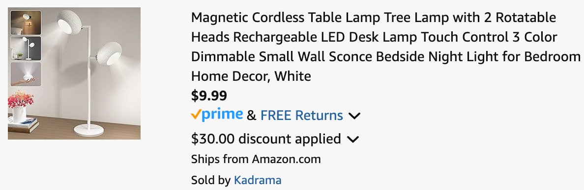 a cart ending in $9.99