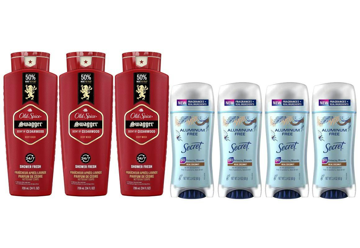 3 Old Spice + 4 Secret