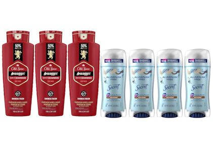 3 Old Spice + 4 Secret