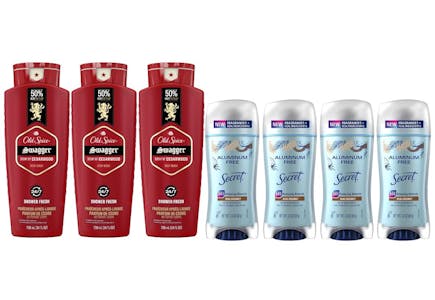 3 Old Spice + 4 Secret