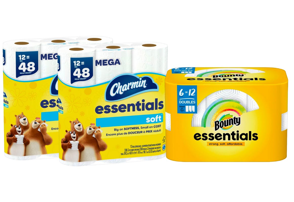 2 Charmin + 1 Bounty