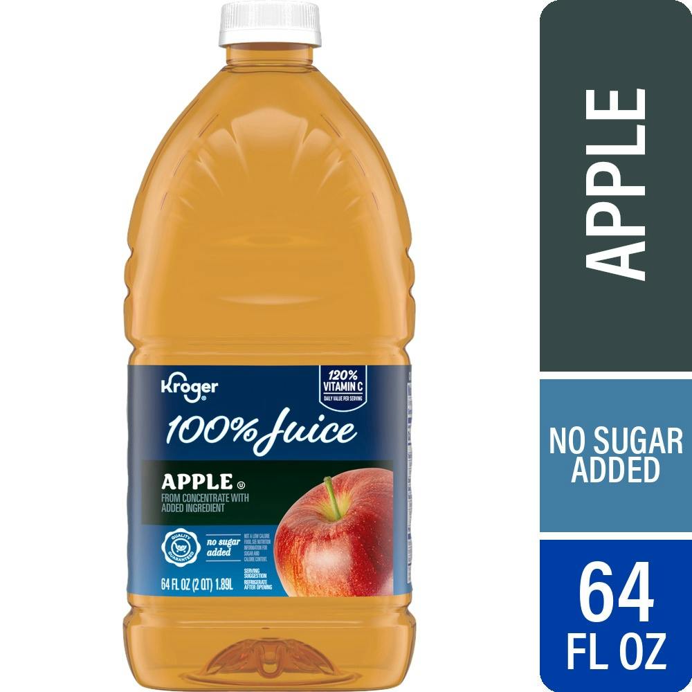 2 Kroger Apple Juice Bottles