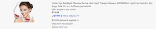 Amazon Under-Eye Red Light Therapy Device 2026