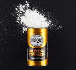 shaving powder in a can