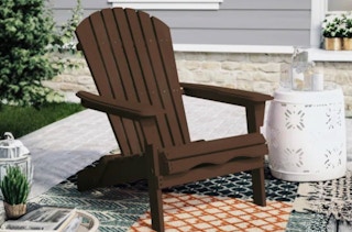 solid wood adirondack chair
