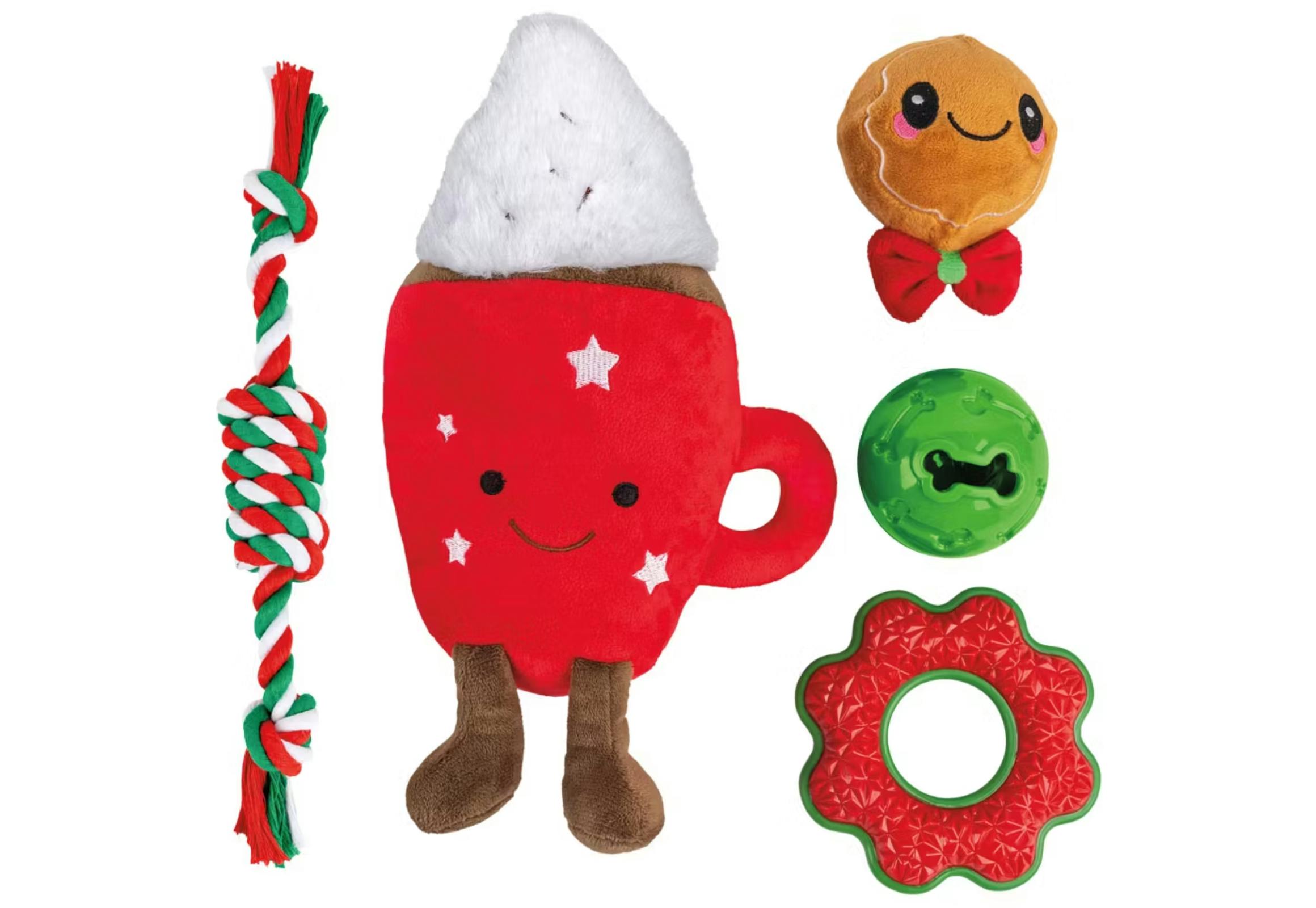 Holiday Dog Toy Gift Set