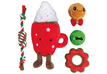 Holiday Dog Toy Gift Set