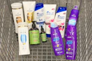 Pantene, Head & Shoulders, Aussie, and Mielle products in a shopping cart
