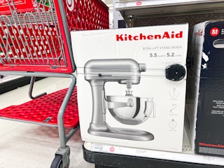 kitchenaid bowl lift-stand mixers on a target shelf 