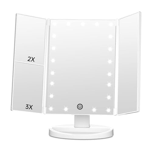 Trifold Vanity Mirror With Lights