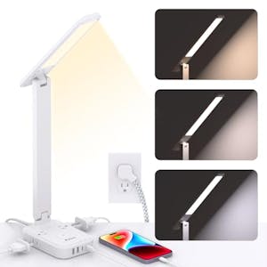 Power Strip With LED Desk Lamp
