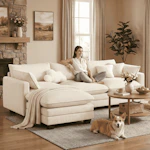 L-Shaped Sectional Cloud Sofa
