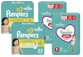 4 Pampers Diapers Jumbo Packs