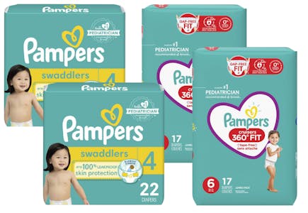 4 Pampers Diapers Jumbo Packs