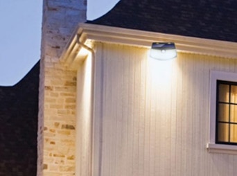 motion sensor lights on the outside of a house