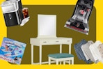 ice maket, Hoover carpet cleaner, Carter's onesies, Room Essentials vanity, Lilo & Stitch game