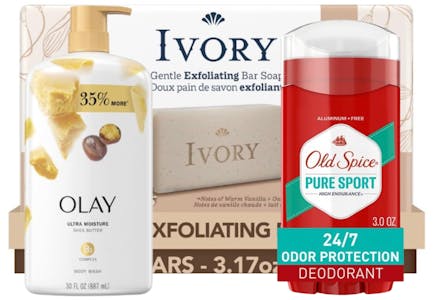 1 Ivory + 1 Old Spice + 1 Olay