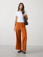 Wide-Leg Pull-On Pants