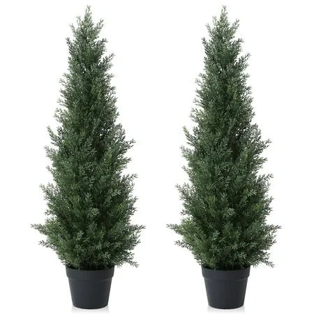 Artificial Cedar Tree Set