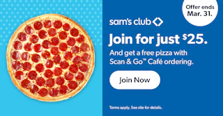 sams club membership pizza offer