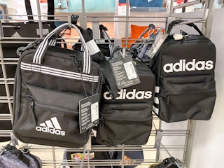 adidas lunchbags on display