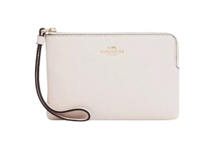 Coach Corner Zip Wristlet