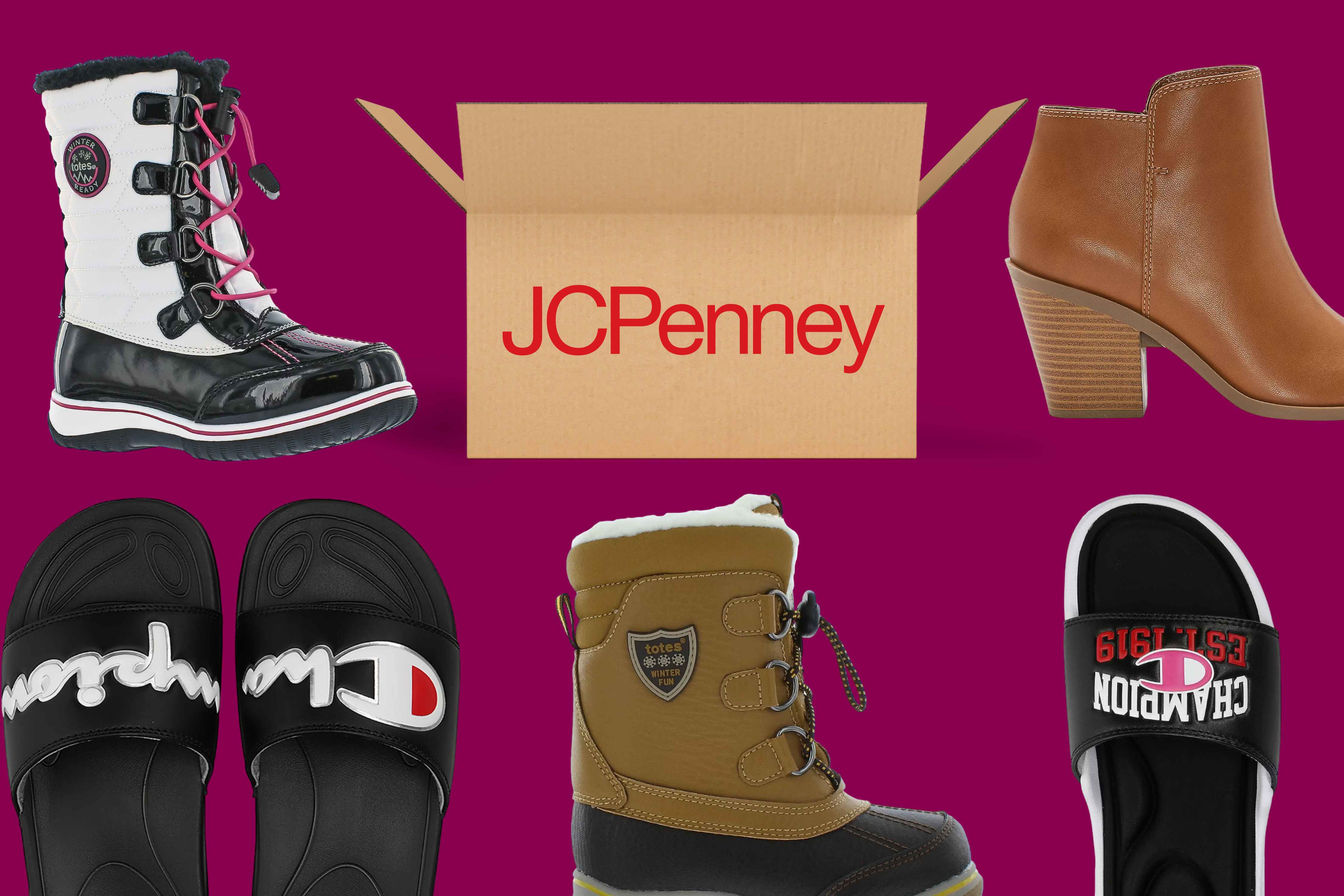 Shoe Clearance at JCPenney: $12 Champion Slides, $38 Adidas, and More