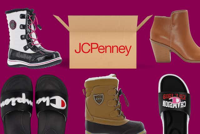 Shoe Clearance at JCPenney: $12 Champion Slides, $38 Adidas, and More card image