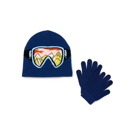 Kids' Ski Beanie and Gloves Set