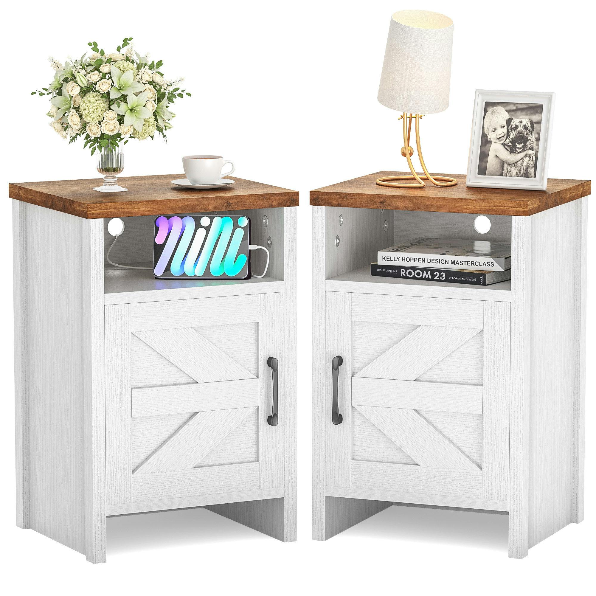 Nightstand with Storage Cabinets