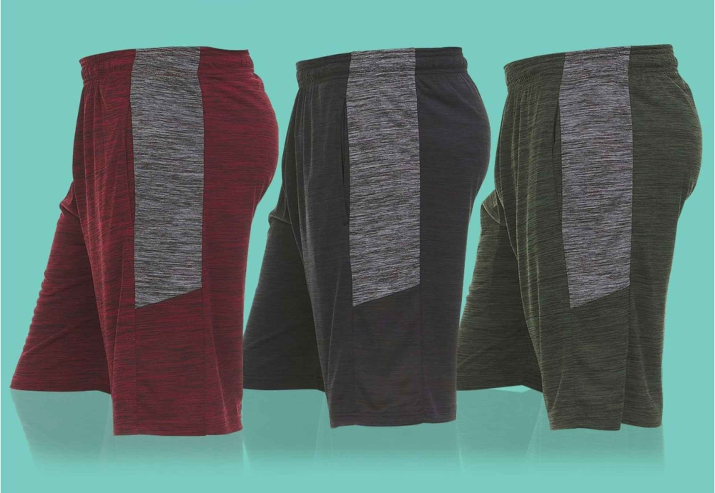 Men's Dry-Fit Active Athletic Shorts 3-Pack, Only $21 Shipped