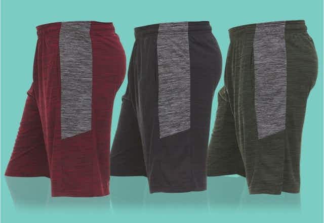 Men's Dry-Fit Active Athletic Shorts 3-Pack, Only $21 Shipped card image