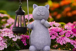 a cat garden statue