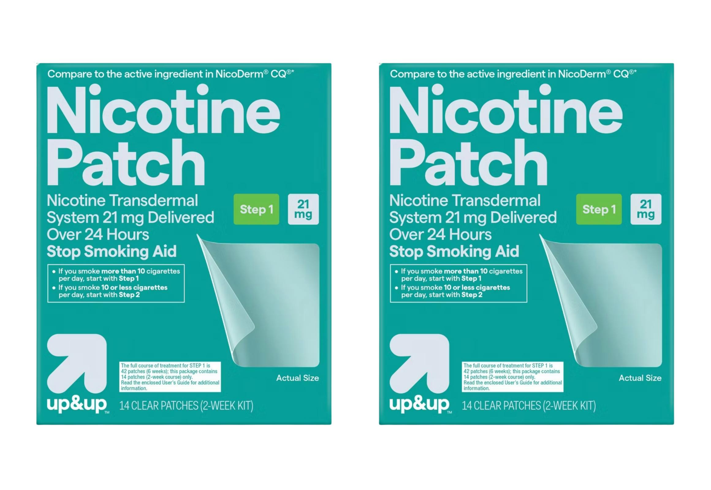 2 Up&Up Nicotine Patches