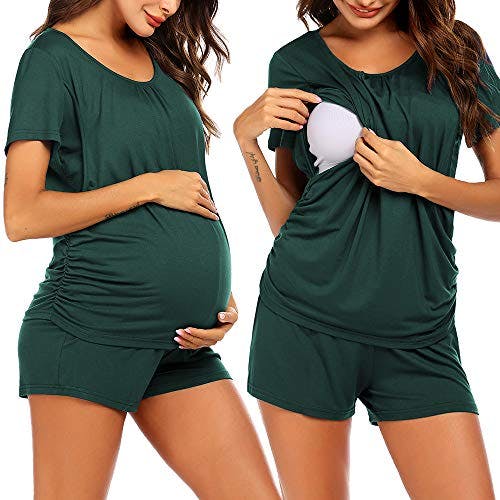 Ekouaer Maternity Pajamas Set