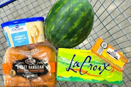 kroger 5x deals groceries in shopping cart