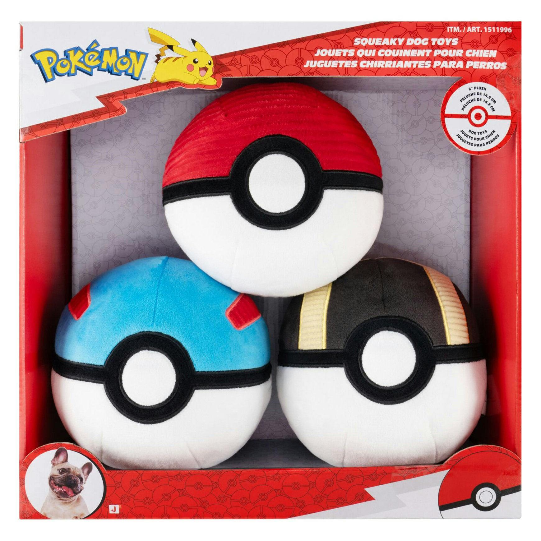 Pokémon Squeaky Dog Toys 3-Pack