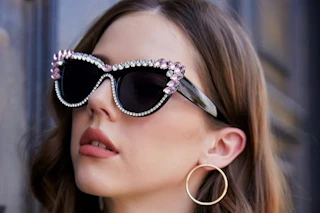a woman wearing sunglasses