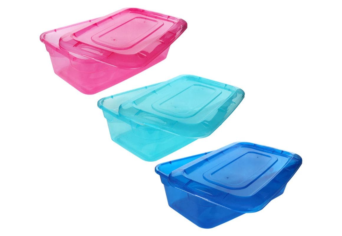 Essentials Plastic Storage Boxes 48-Pack