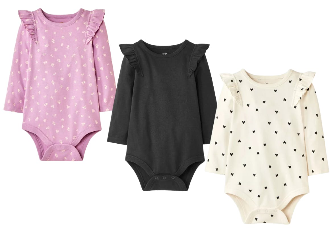 Cat & Jack Baby Ruffle Bodysuits
