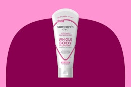 Summer's Eve whole body deodorant on pink kcl template