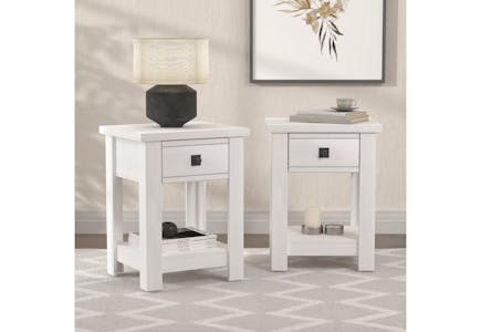 Farmhouse Nightstand Set