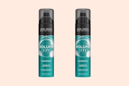 2 John Frieda Volume Lift Hairsprays Packaging